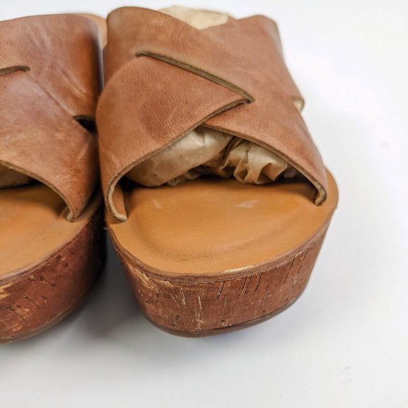 Kork-Ease Sabrina Leather Strappy Platform Sandal Brown Size 6/36.5 - Picture 6 of 16